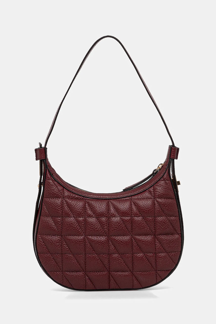 Kožená kabelka Geox MARYEMY vínová barva, D56ZSA 00046