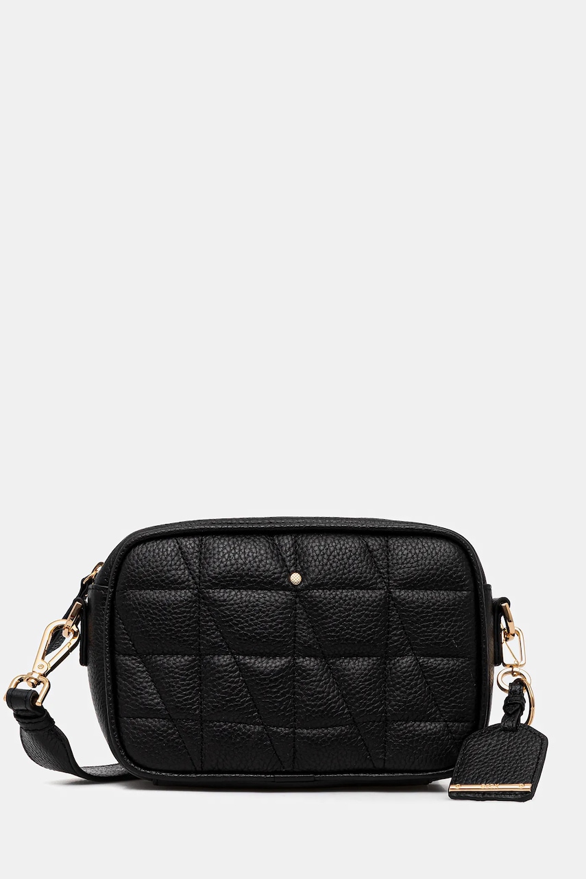 Kožená kabelka Geox NARCISIA černá barva, D45K2A 00046