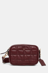 Kožená kabelka Geox NARCISIA vínová barva, D45K2A 00046