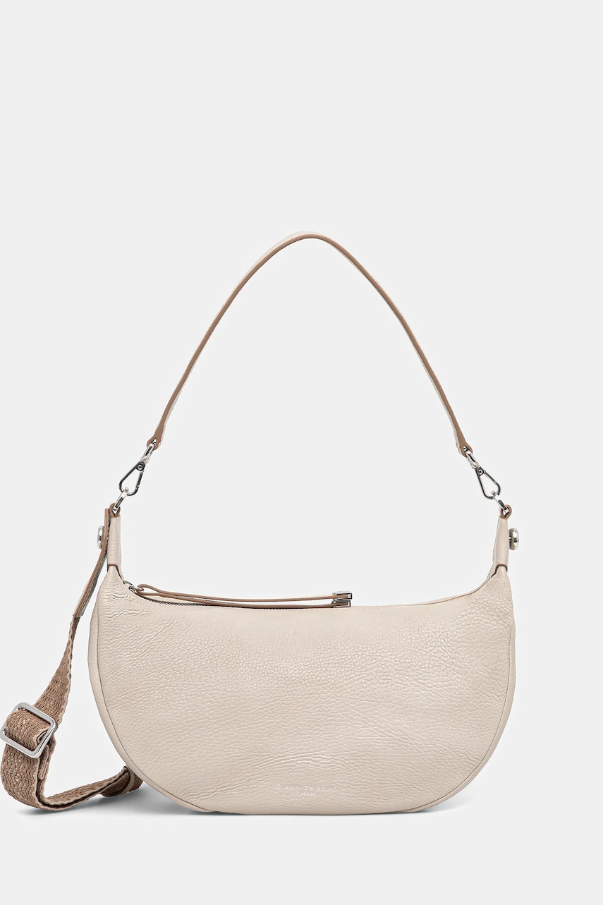 Kožená kabelka Gianni Chiarini AISHA béžová barva, BS.11550.GRN