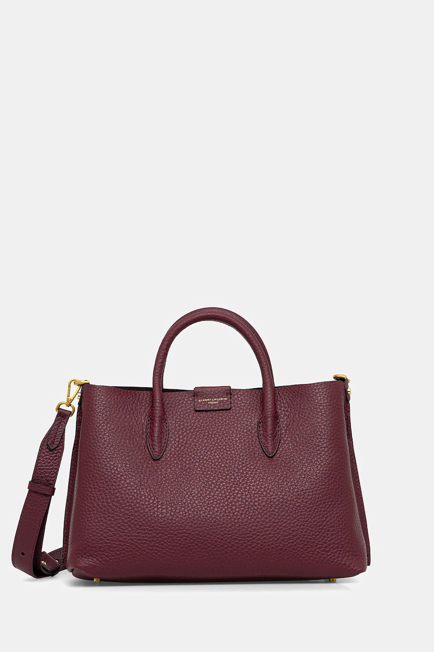 Kožená kabelka Gianni Chiarini ARETHA vínová barva, BS.11832.RNGDBL