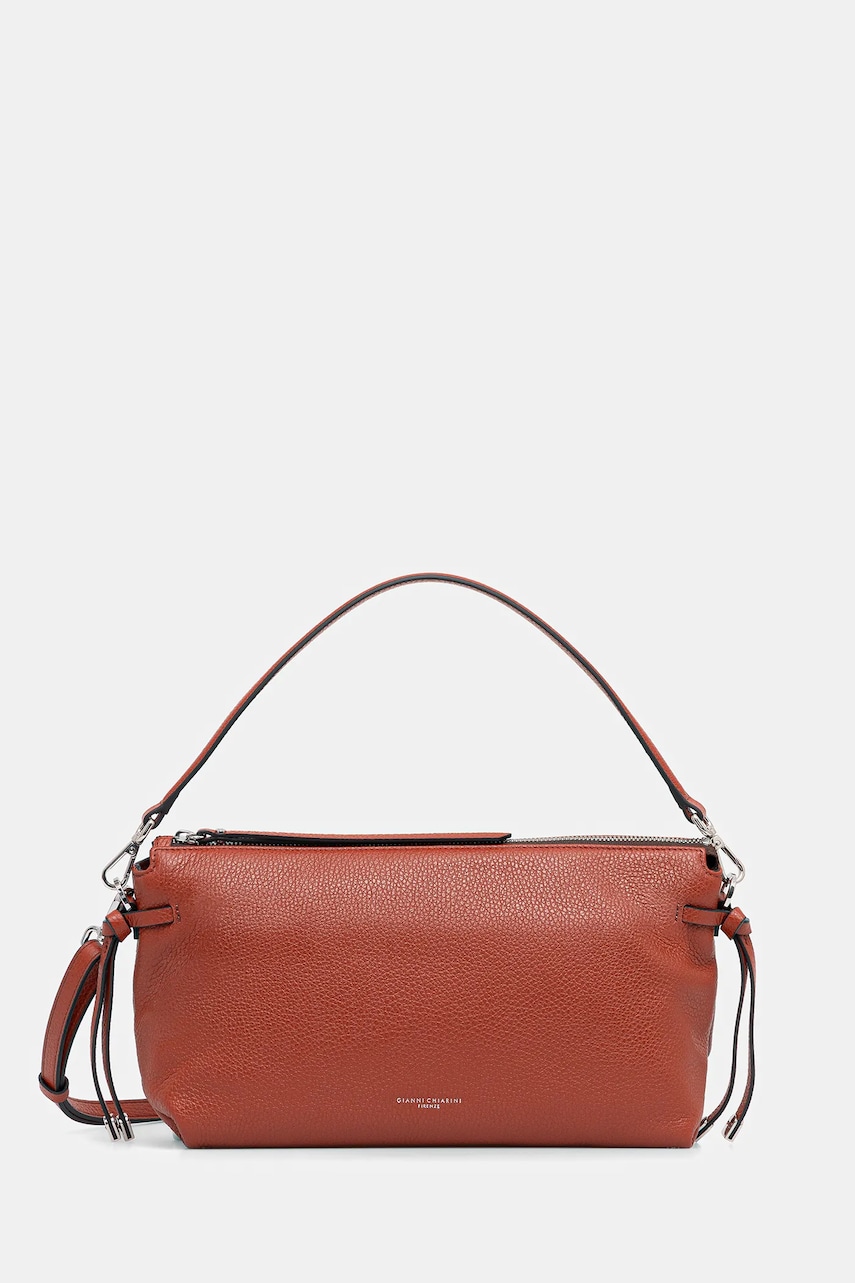 Kožená kabelka Gianni Chiarini BRINA oranžová barva, BS.11761.GRN