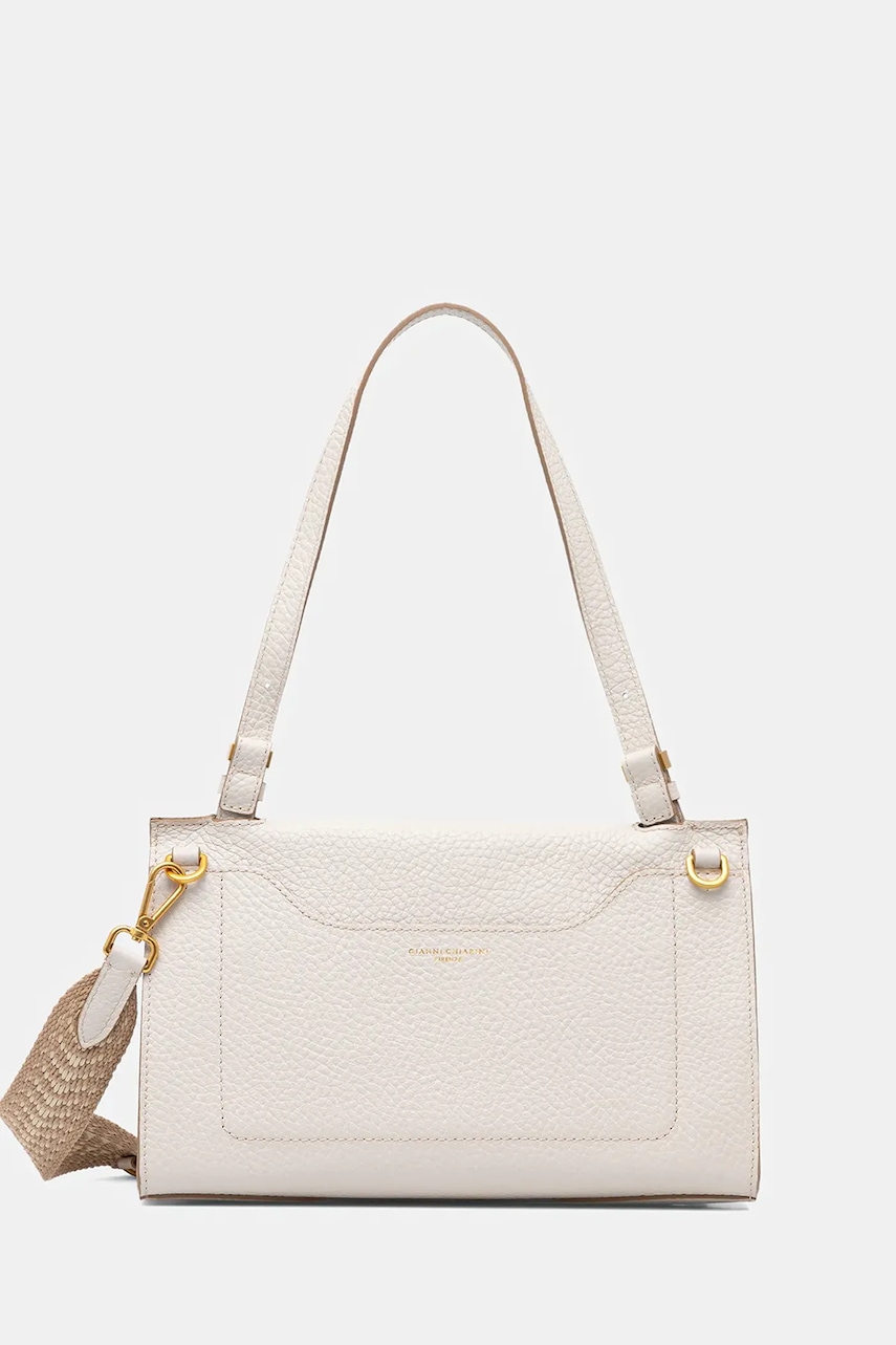 Kožená kabelka Gianni Chiarini NICOLE béžová barva, BS.11336.TKL.NAETN