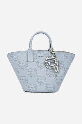 Kožená kabelka Karl Lagerfeld IKON modrá barva, A1W30491