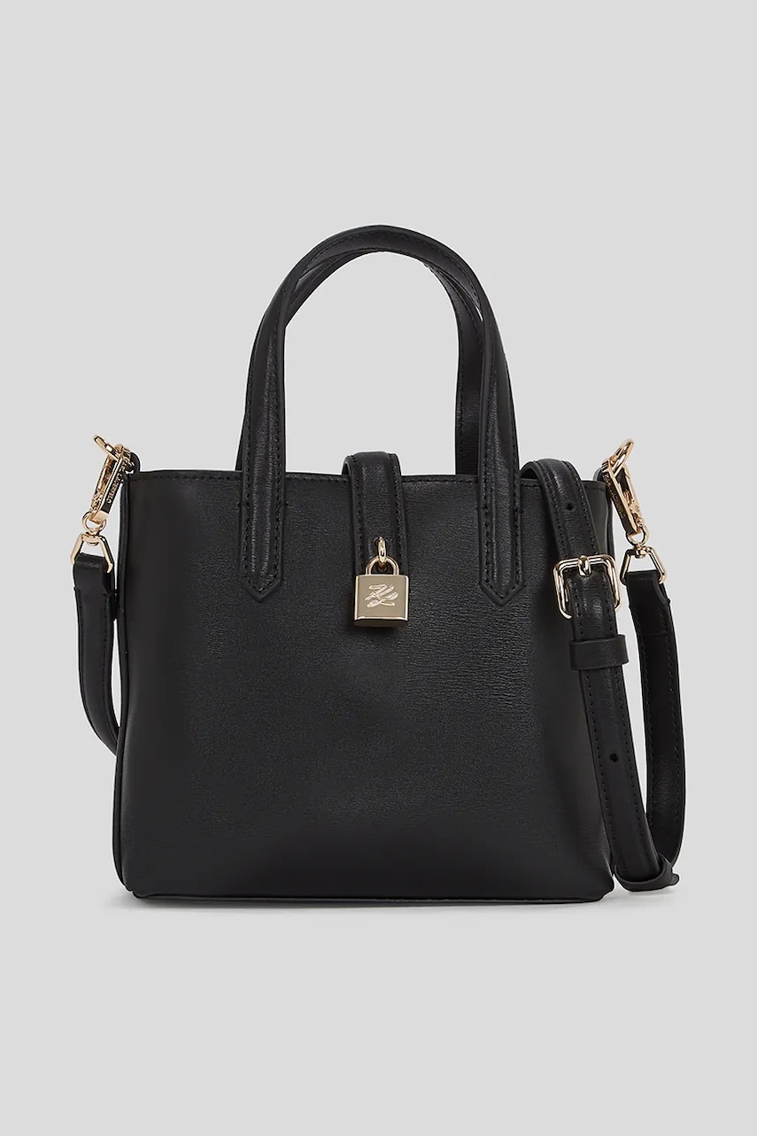 Kožená kabelka Karl Lagerfeld K/AUTOGRAPH černá barva, A3W30151