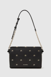 Kožená kabelka Karl Lagerfeld K/AUTOGRAPH černá barva, A4W30109