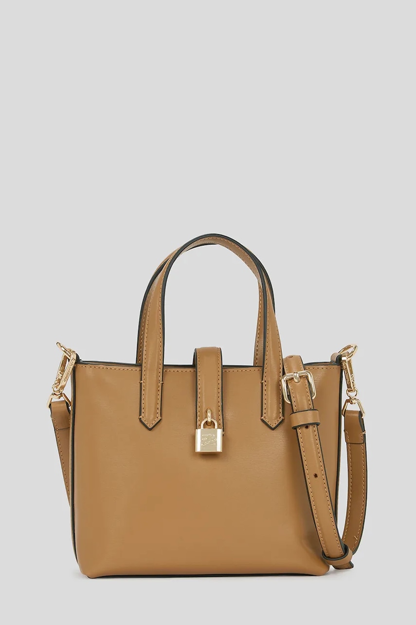 Kožená kabelka Karl Lagerfeld K/AUTOGRAPH hnědá barva, A3W30151