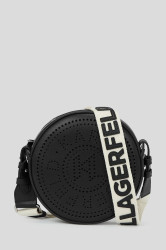 Kožená kabelka Karl Lagerfeld K/CIRCLE černá barva, A3W30059