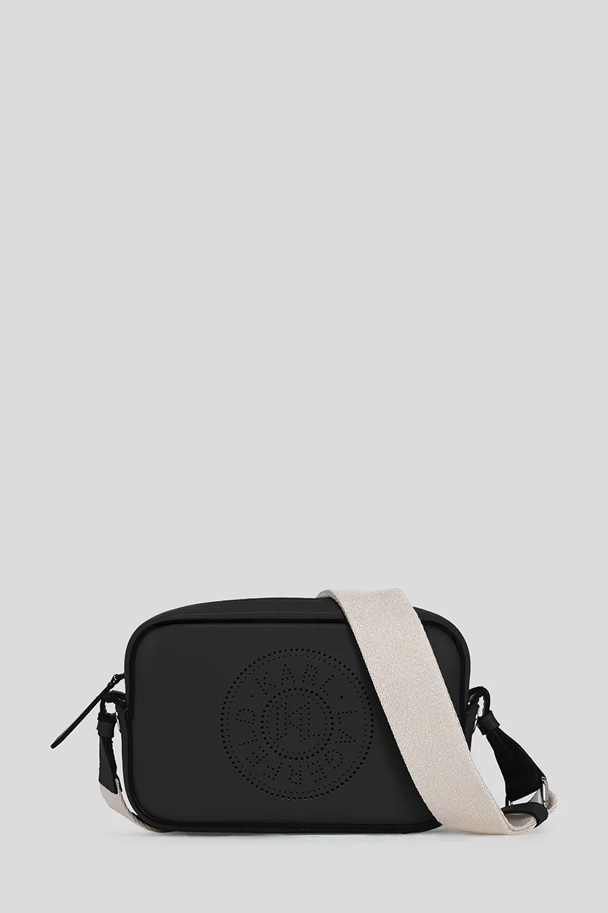 Kožená kabelka Karl Lagerfeld K/CIRCLE černá barva, A3W30310