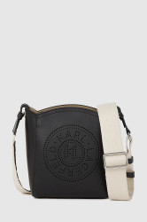 Kožená kabelka Karl Lagerfeld K/CIRCLE černá barva, A4W30067