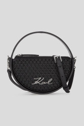 Kožená kabelka Karl Lagerfeld K/SIGNATURE černá barva, A3W30053