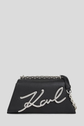 Kožená kabelka Karl Lagerfeld K/SIGNATURE černá barva, A3W30138