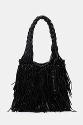 Kožená kabelka Karl Lagerfeld K/WEAVE černá barva, B1W30275