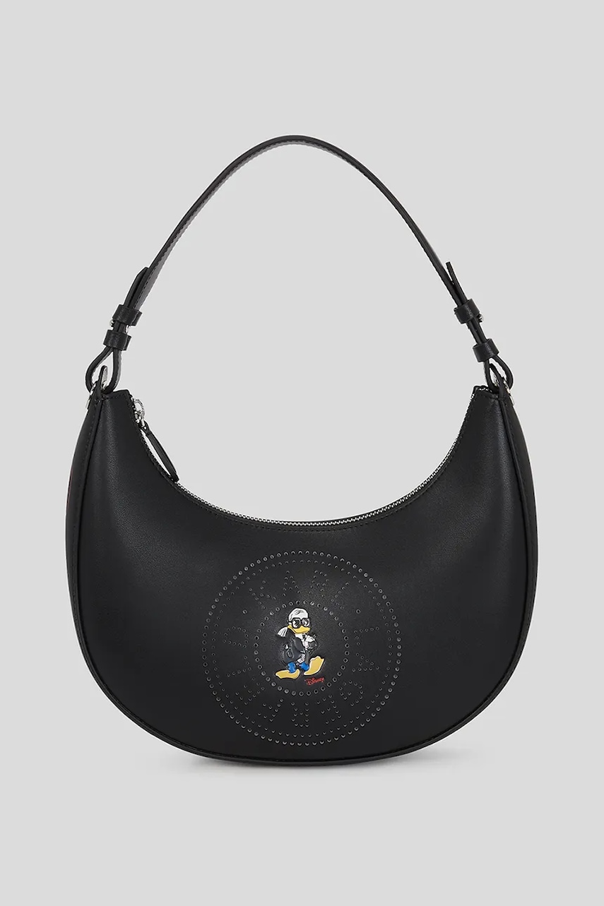 Kožená kabelka Karl Lagerfeld KL X DISNEY černá barva, A3W30267