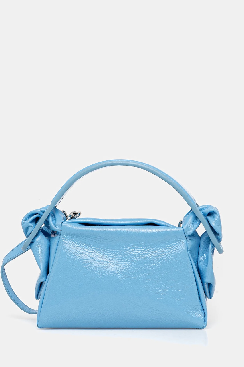 Kožená kabelka Kenzo modrá barva, FF62SA808L02