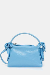 Kožená kabelka Kenzo modrá barva, FF62SA808L02