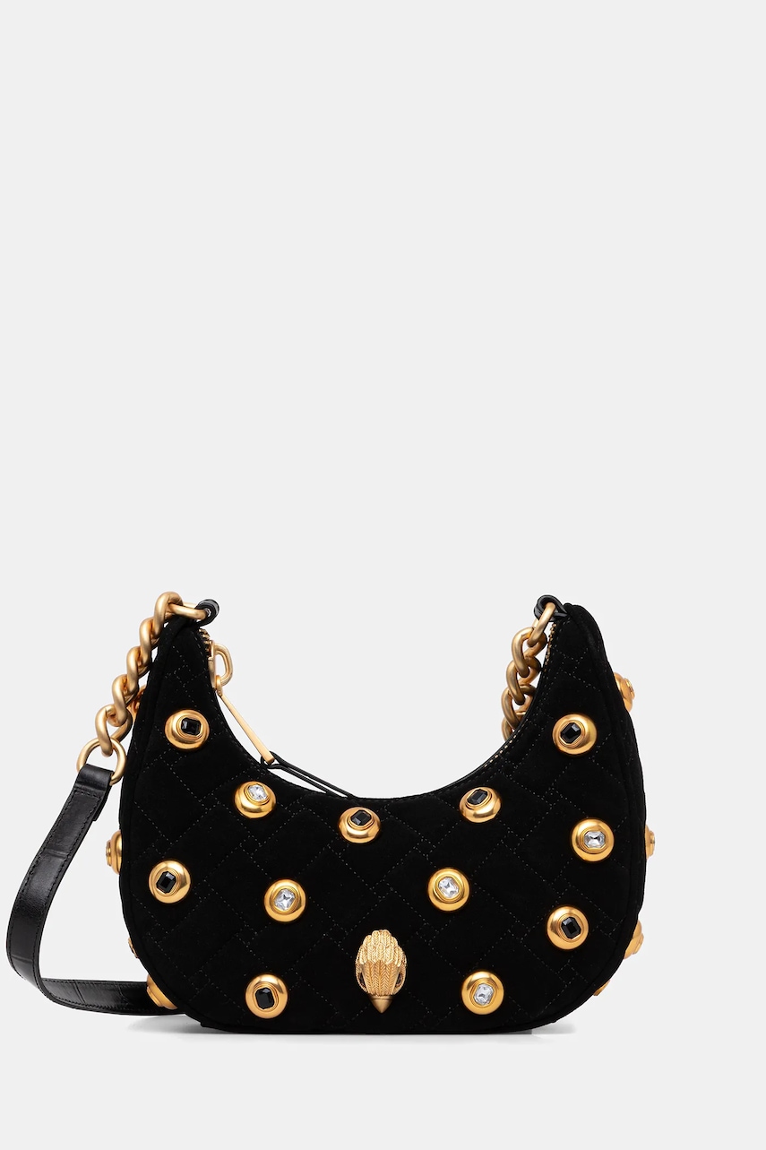 Kožená kabelka Kurt Geiger London KENSINGTON černá barva, 5014200289