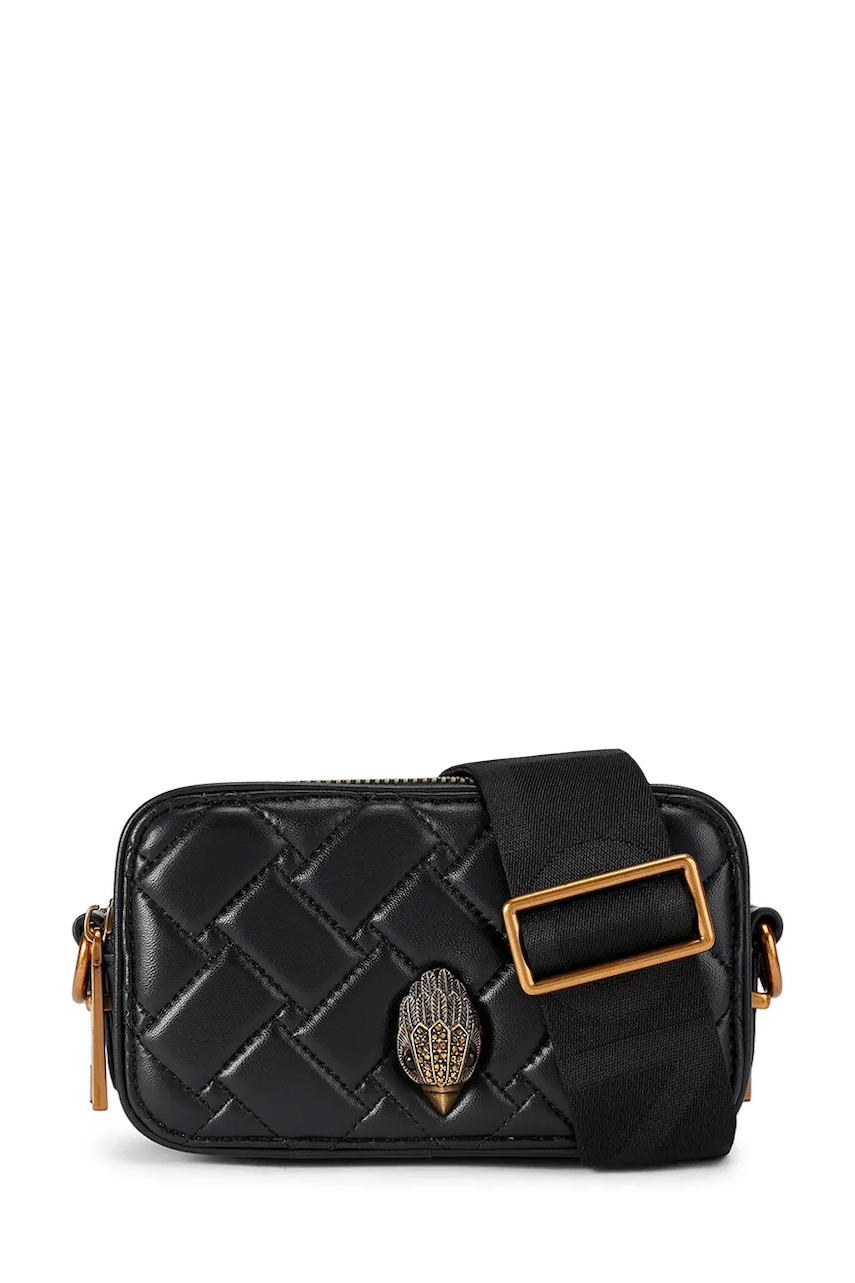 Kožená kabelka Kurt Geiger London Kensington černá barva, 5389100109