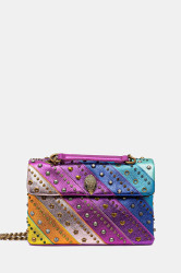 Kožená kabelka Kurt Geiger London KENSINGTON modrá barva, 4701269109