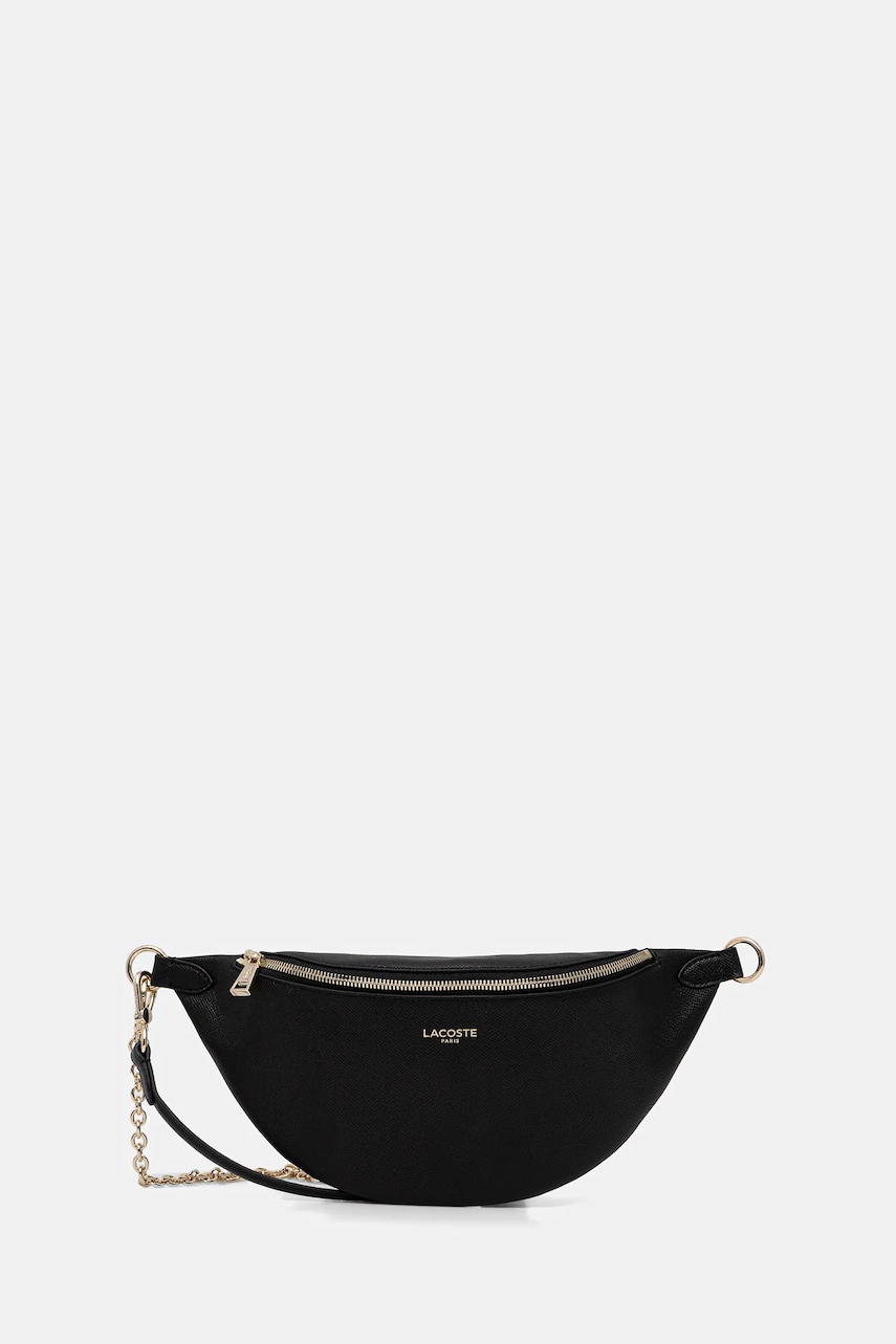 Kožená kabelka Lacoste černá barva, NF5098PH