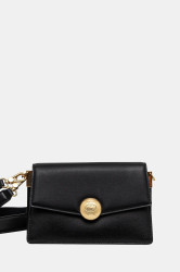 Kožená kabelka Lacoste černá barva, NF5105IT