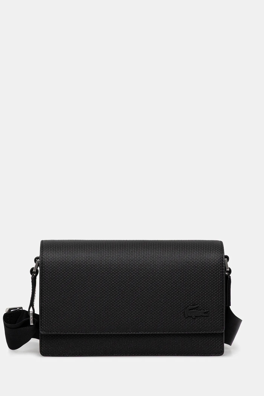 Kožená kabelka Lacoste černá barva, NU4118CE