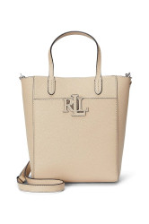 Kožená kabelka Lauren Ralph Lauren béžová barva, 431966760