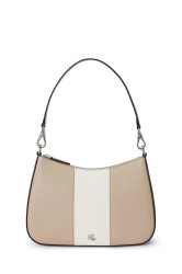 Kožená kabelka Lauren Ralph Lauren béžová barva, 431974513