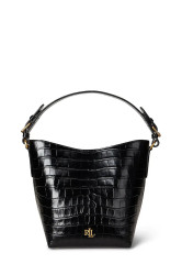 Kožená kabelka Lauren Ralph Lauren černá barva, 431980189