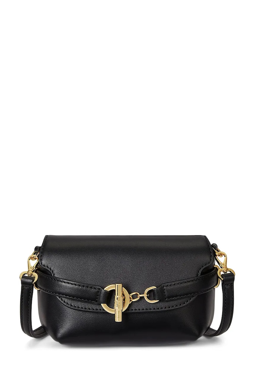 Kožená kabelka Lauren Ralph Lauren černá barva, 431P04297