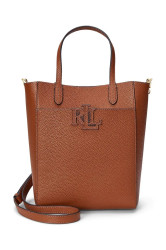 Kožená kabelka Lauren Ralph Lauren hnědá barva, 431966760