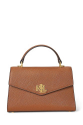 Kožená kabelka Lauren Ralph Lauren hnědá barva, 431966765