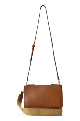 Kožená kabelka Lauren Ralph Lauren hnědá barva, 431970155