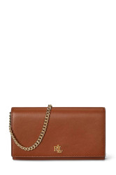 Kožená kabelka Lauren Ralph Lauren hnědá barva, 432980206