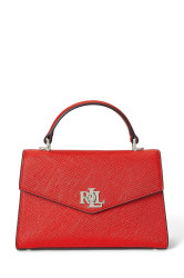 Kožená kabelka Lauren Ralph Lauren oranžová barva, 431966765