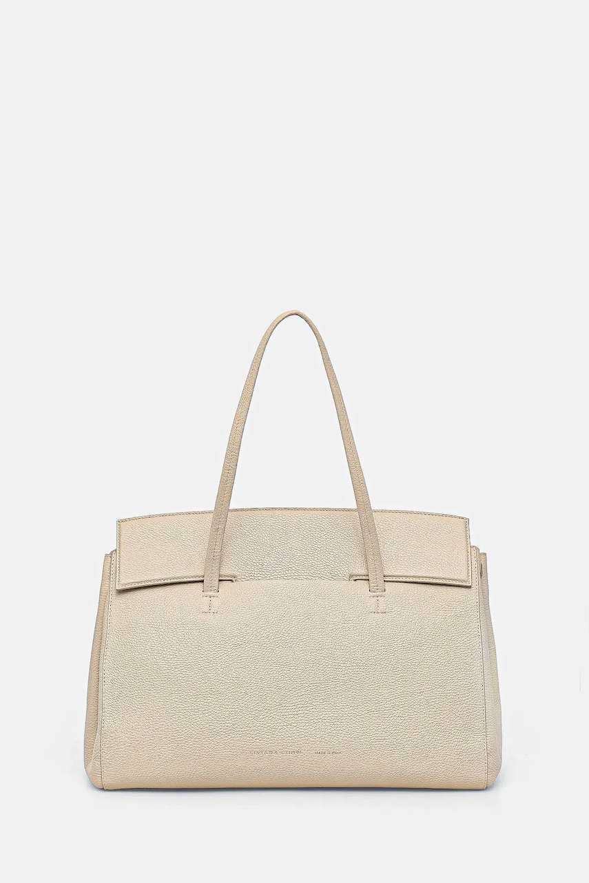 Kožená kabelka Liviana Conti béžová barva, A5WA52