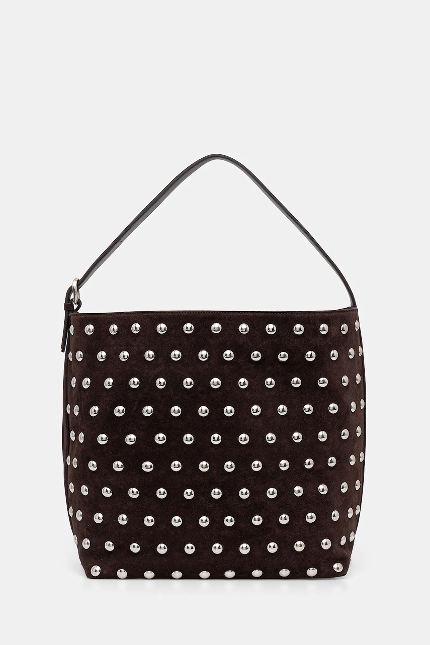 Kožená kabelka Liviana Conti hnědá barva, A5WA61