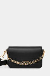 Kožená kabelka Love Moschino černá barva, JC4071PP1NL1300A