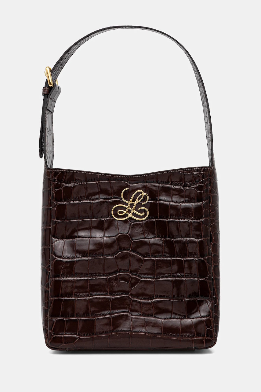 Kožená kabelka Luisa Spagnoli hnědá barva, 542513