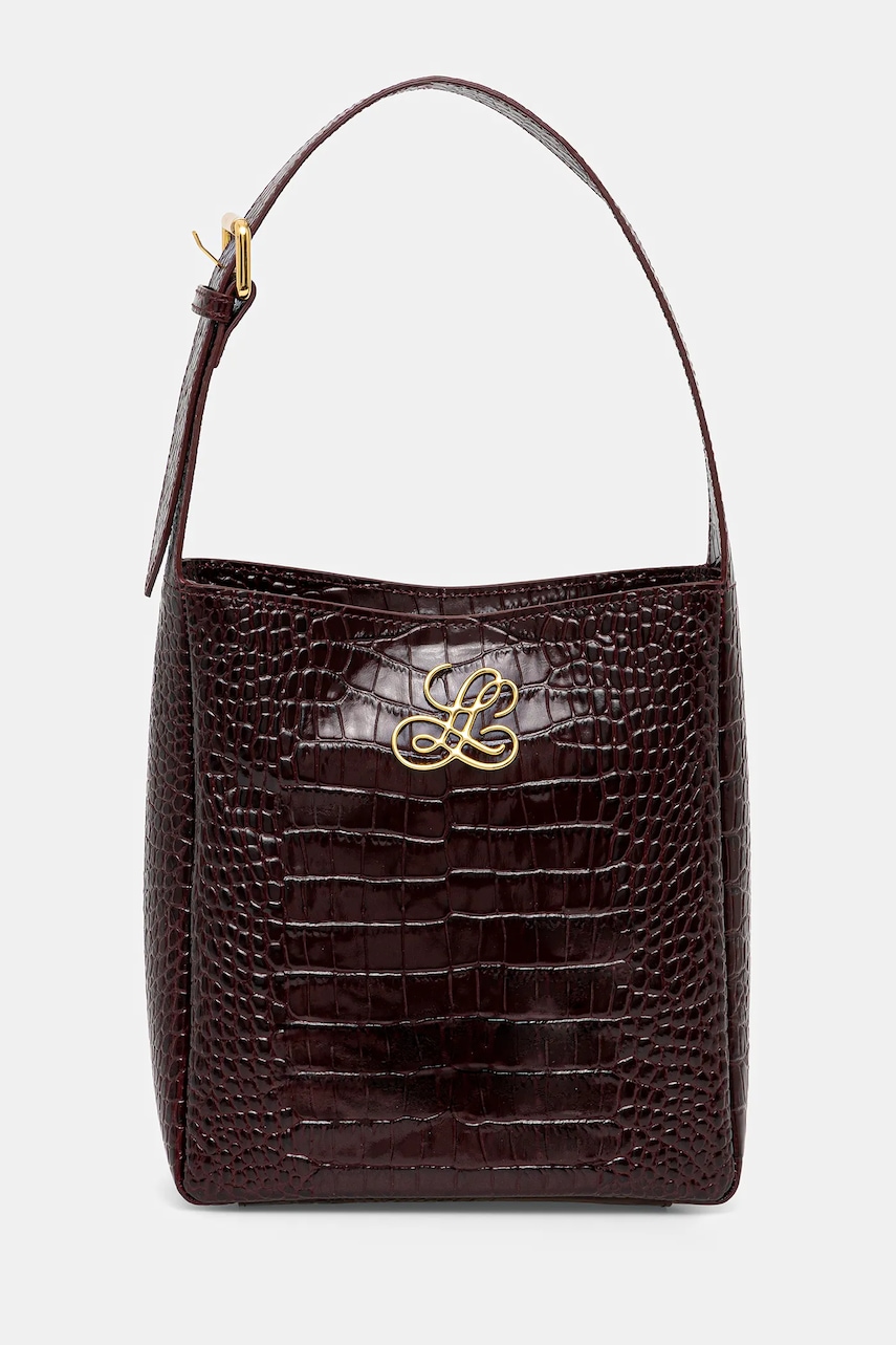 Kožená kabelka Luisa Spagnoli vínová barva, 542513