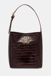 Kožená kabelka Luisa Spagnoli vínová barva, 542513