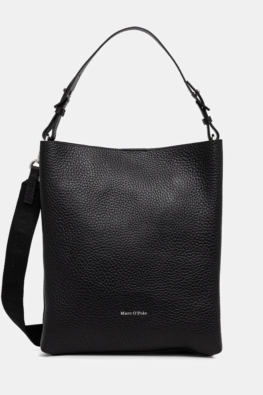 Kožená kabelka Marc O'Polo černá barva, 5000007749