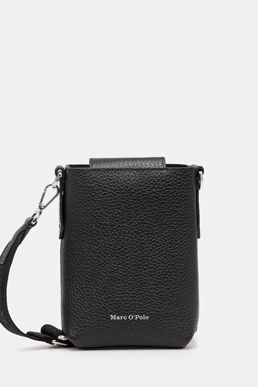 Kožená kabelka Marc O'Polo černá barva, 5000007752