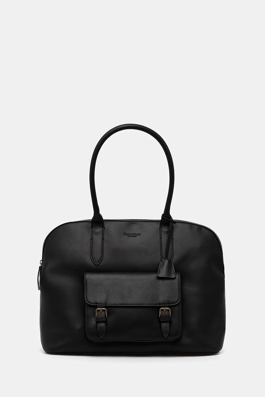 Kožená kabelka Marc O'Polo černá barva, 5000009165