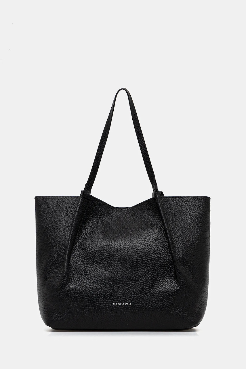 Kožená kabelka Marc O'Polo černá barva, 5000009281