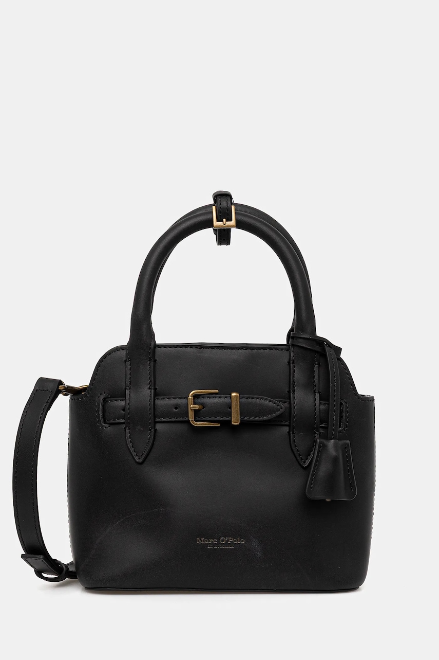 Kožená kabelka Marc O'Polo černá barva, 50818770701104