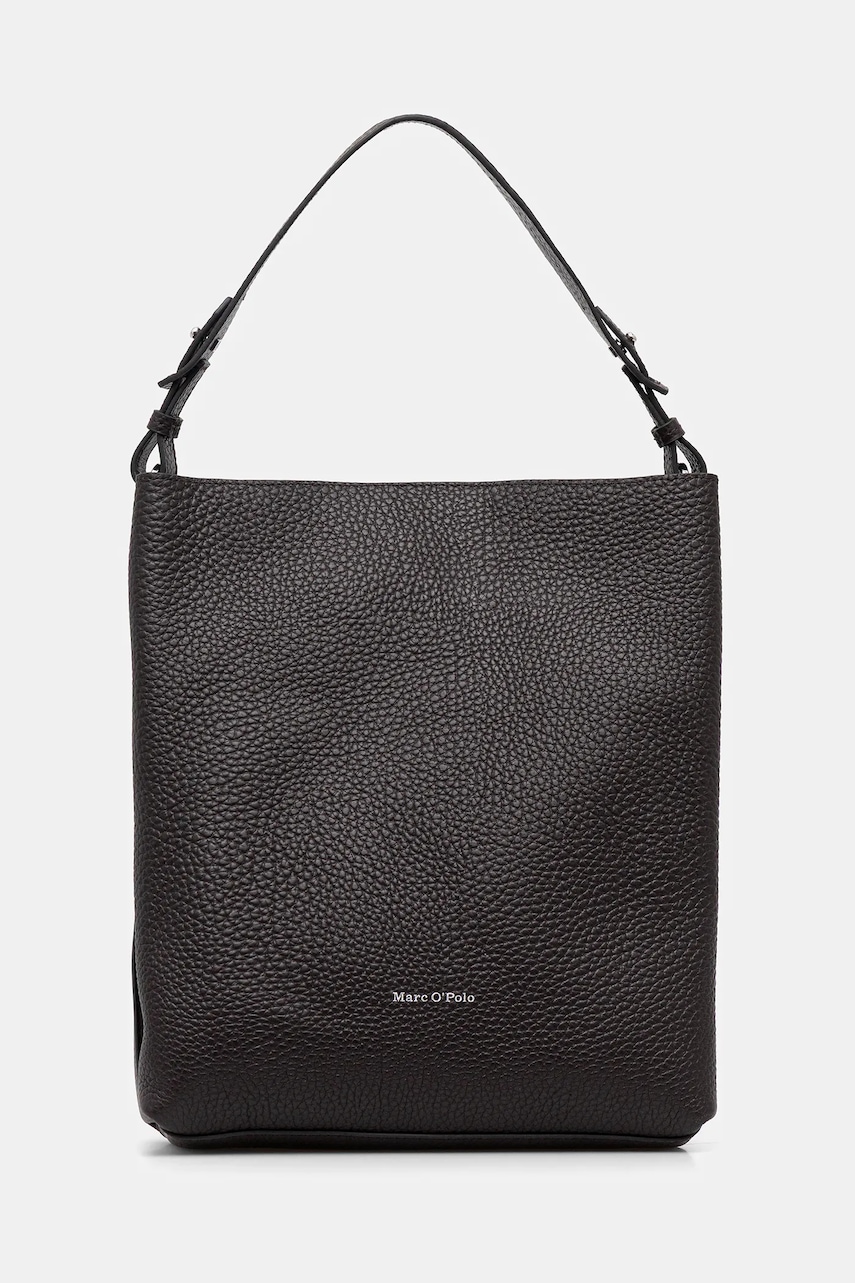 Kožená kabelka Marc O'Polo hnědá barva, 5000007749