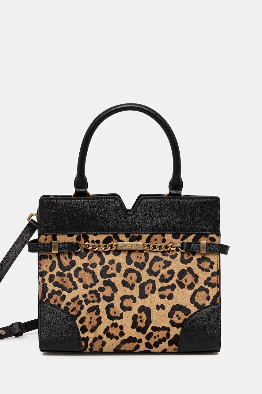 Kožená kabelka Marciano by Guess ANNAH hnědá barva, 5YGZ16 7367A