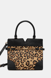 Kožená kabelka Marciano by Guess ANNAH hnědá barva, 5YGZ16 7367A