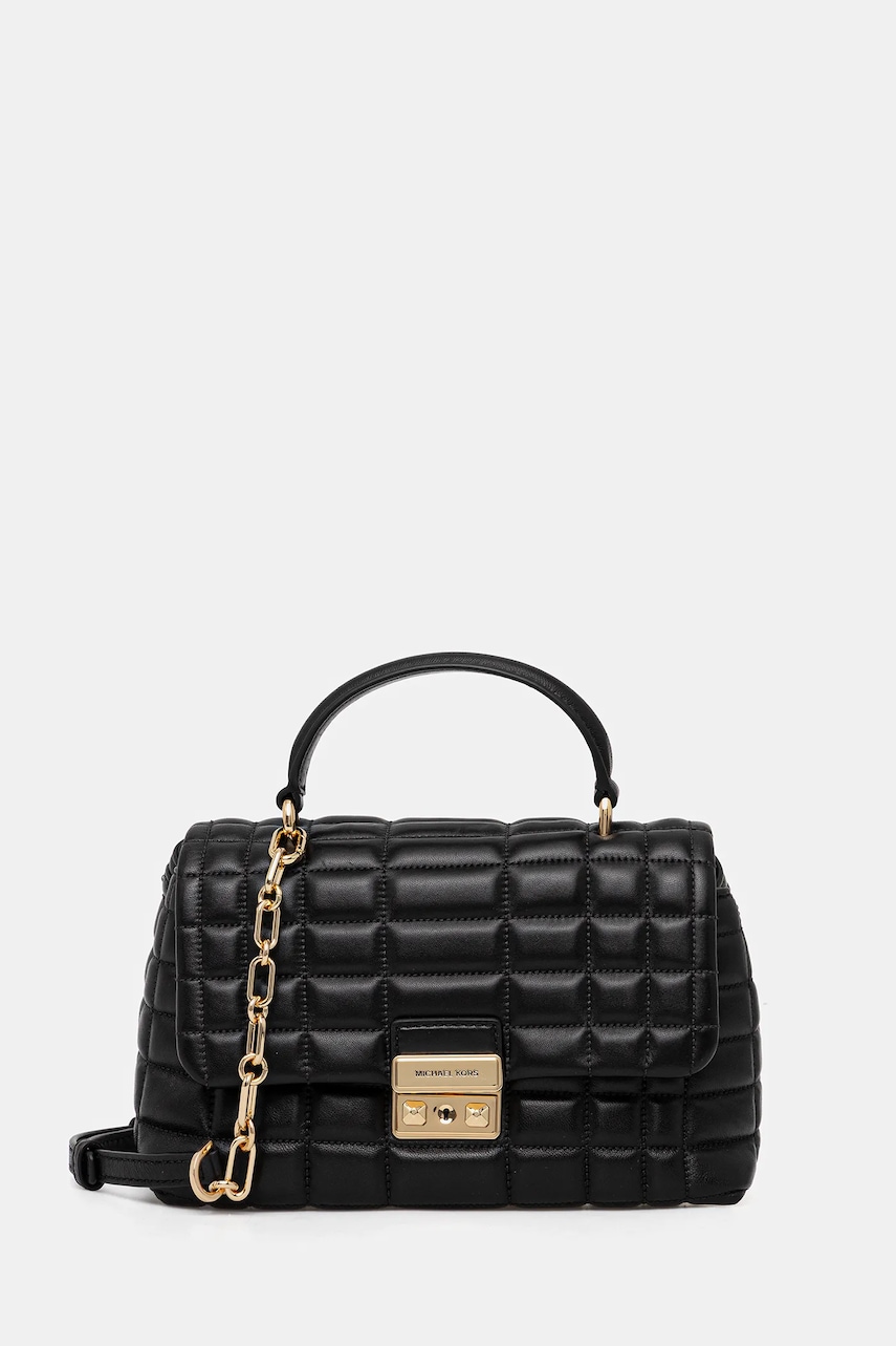 Kožená kabelka MICHAEL Michael Kors černá barva, 30F5G2RS2L